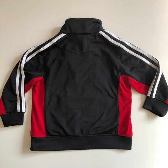 Adidas 3T Black and Red Track Jacket - Picture 3 of 3